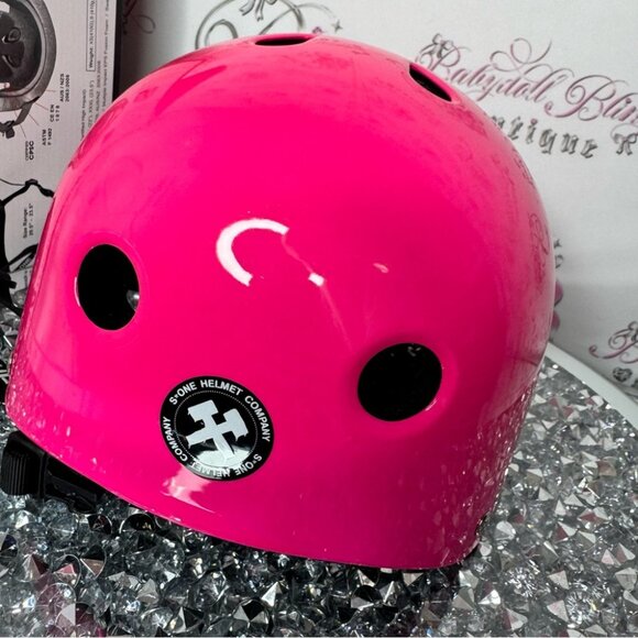 S-ONE Pink Helmet neon pink hot pink ombré blackstraps new trusted by the pros - Picture 3 of 13